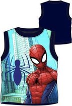 Marvel Spiderman mouwloos t-shirt -  blauw - maat 110/116 (6 jaar)