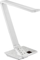 LED Tafellamp - Igan Diplo - 10W - Aanpasbare Kleur - Dimbaar - Rechthoek - Mat Wit - Kunststof