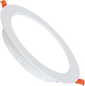 LED Downlight - Alexy - Inbouw Rond 12W - Helder/Koud Wit 6400K - Mat Wit Aluminium - Ø120mm