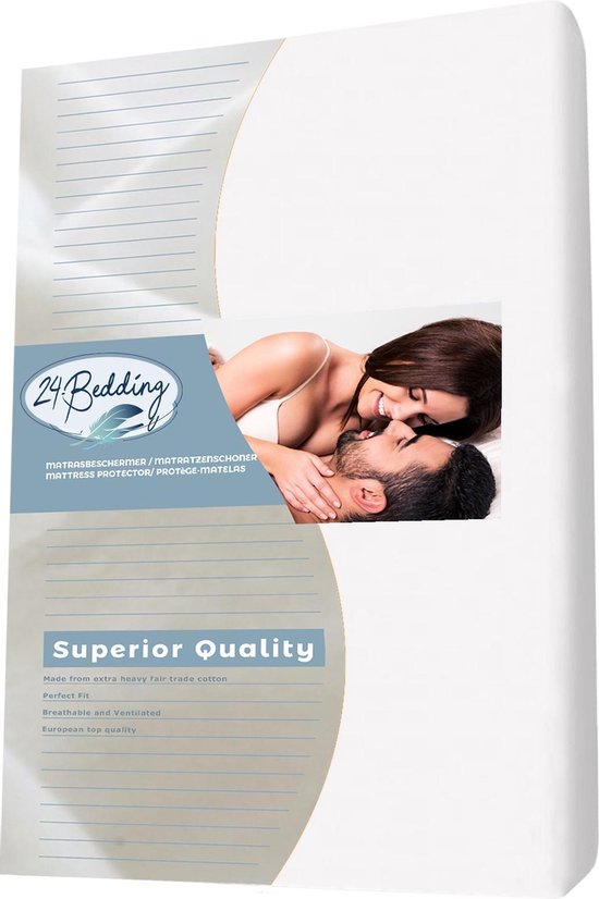 24-Bedding - Duopak 2 stuks !! - Matrasbeschermer Molton Stretch - Extra Zwaar 100x200 cm