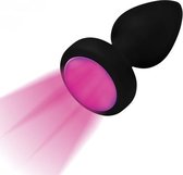 Vibrerende Buttplug Met LED-Licht - Klein - Dildo - Buttpluggen - Zwart - Discreet verpakt en bezorgd