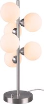 LED Tafellamp - Torna Alionisa - G9 Fitting - 6-lichts - Dimbaar - Rond - Mat Nikkel - Aluminium