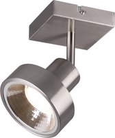 LED Plafondspot - Torna Leonida - GU10 Fitting - 1-lichts - Vierkant - Mat Nikkel - Aluminium