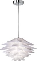 LED Hanglamp - Torna Bomela - E27 Fitting - Rond - Glans Chroom  - Aluminium