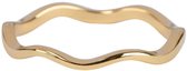 Ring Curved Wave Gold