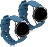 kwmobile 2x armband voor Huawei Watch GT (46mm) - Bandjes voor fitnesstracker in blauwgrijs