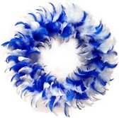 Veren krans blauw/wit 30 cm