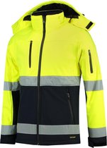Tricorp Soft Shell Jack EN471 bi-color - Workwear - 403007 - fluor geel / navy - Maat M