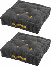 Vloerkussen 45 x 45 cm Elba Zwart - 2 Stuks