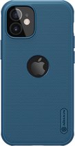 Nillkin Super Frosted Shield iPhone 12 Mini Hoesje Geschikt voor magnetische ring Blauw