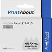 PrintAbout huismerk Inktcartridge CLI-521GY Grijs geschikt voor Canon