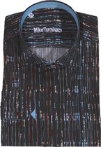 Mike Turnham Lange mouw Overhemd - 5023-3462 Zwart (Maat: M)