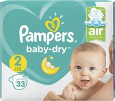 4x Pampers Baby Dry Luiers Maat 2 (4-8 kg) 33 stuks