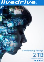 Livedrive Cloud Backup Storage - 2 TB - 2 PCs/Macs + 5 mobiele apparaten - Windows/Mac/iOS/Android - 1 jaar - abonnement