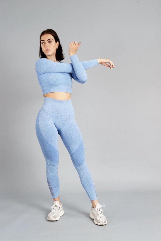 Aesthetic Wolf Pulse Seamless Legging Dames - Blauw - Maat S | bol.com
