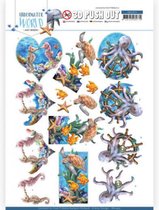 Sea Animals 3D-Push-Out Sheet Underwater World by Amy Design