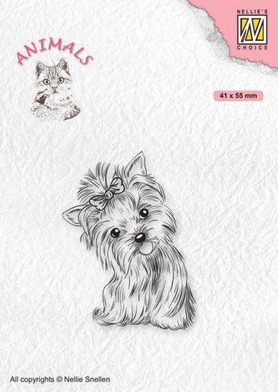 ANI020 Nellie Snellen ClearStamp Animals - dog yorkshire terrier - honden - hond fifi chihuahua