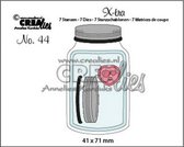 X-tra Stansen - Nr.44 - Glazen pot met deksel - 41x71mm - 7 stuks