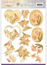 Pushout - Jeanine's Art - Vintage Flowers - Pale Vintage