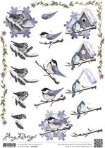 Winterbirds 3D-Knipvel Amy Design 10 stuks