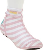 Duukies - Meisjes UV-strandsokken - Baby Pink - Roze gestreept - maat 26-27EU