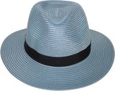 Emthunzini Hats - UV Fedora zonnehoed voor volwassenen - Pana-Mate - Petrolblauw - maat 61CM