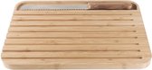 Broodplank met Mes, 2-delige Set, Bamboe, 36 cm - Pebbly