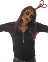 Vegaoo - Halloween haarband met bebloede schaar voor volwassenen