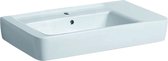 Geberit Renova Plan wastafel 75 cm 1 kraangat met overloop aflegvlak rechts, wit