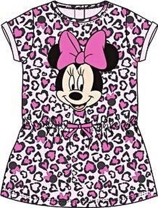 Disney Minnie Mouse jurkje - hartjesprint - roze - maat 68(6 maanden)