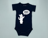 Romper wanna hug? - Blauw, 50/56