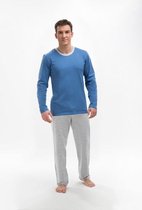 Martel Oskar - pyjama blauw/grijs-  katoen S