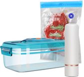 Vacuümsealer Set - Aigi Brino - Elektrische Vacuümpomp - 2.5W - USB Oplaadbaar - Wit - BSE