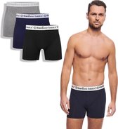 Bamboo Basics Rico Onderbroek - Mannen - licht grijs - navy - zwart