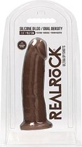 Silicone Dildo Without Balls - Brown - 19,2 cm