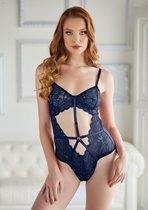 Lace and Mesh Teddy - Blue