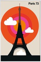 JUNIQE - Poster in kunststof lijst Vintage Parijs 73 -20x30 /Kleurrijk