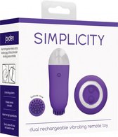 Jayden - Dual Rechargeable Vibrating Remote Toy - Purple