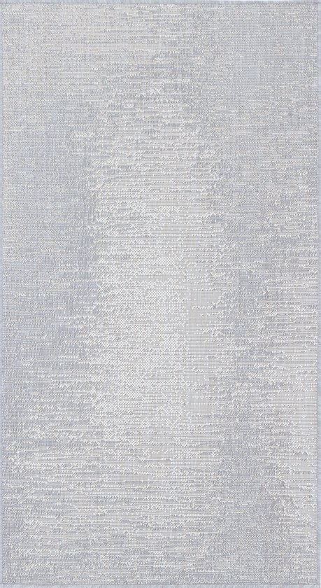 SURYA Buitenkleed - Balkon, Terras, Keuken - Modern Abstract vloerkleed SHELBY - Ivoor/Grijs - 80x150 cm