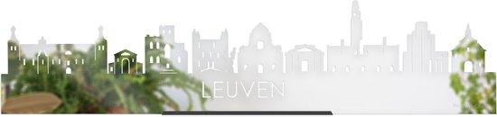 Miroir Standing Skyline Leuven - 40 cm - Décoration d'intérieur à poser et à accrocher - Plus de villes disponibles - Cadeau pour lui - Cadeau pour elle - Anniversaire - Anniversaire - Pendaison de crémaillère - Souvenir de la ville - WoodWideCities