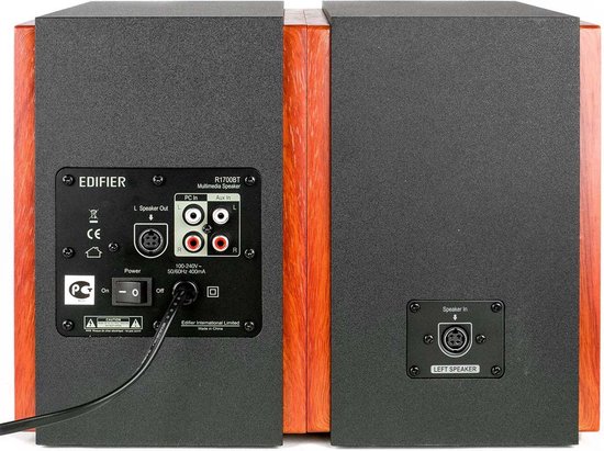Edifier R1700BT - 2.0 bluetooth speakerset / Hout van Edifier — afbeelding 5