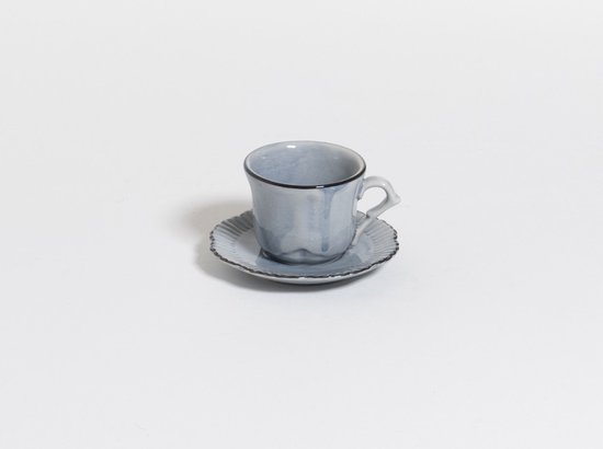 The Table attic - tasse à expresso et soucoupe - Ø 5,5 - 65 ml - fait main - bleu