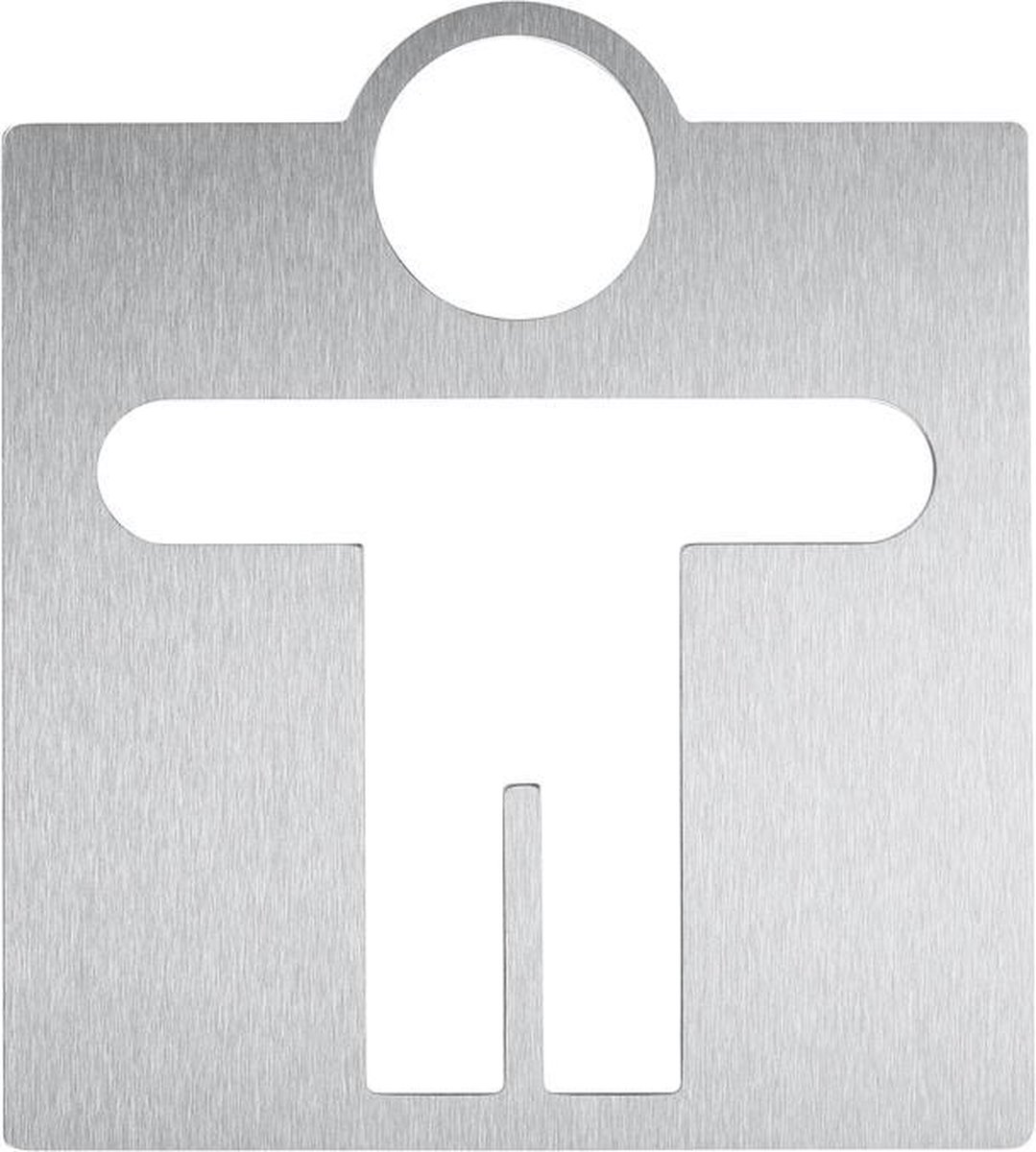 RVS pictogram man AC400 voor heren toilet, 2 varianten leverbaar van Wagner-EWAR