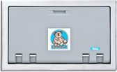 Horizontaal Inbouw - Koala babyverschoonstation Grijs KB100-ST met RVS-Bekleding