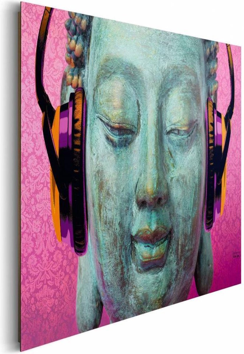 Boeddha | Schilderij REINDERS - - koptelefoon 90x60cm bol