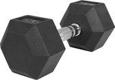 Gorilla Sports Dumbell - 12,5 kg - Gietijzer (rubber coating) - Hexagon