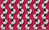 Fotobehang - Vlies Behang - Orchideeën op Luxe Patroon - 312 x 219 cm