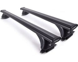 Dakdragers geschikt voor de Volvo V60 Cross Country vanaf 2019 gesloten dakrailing - Aluminium - Hoog laadvermogen 100kg - Wingbar - Zwart - Merk Farad