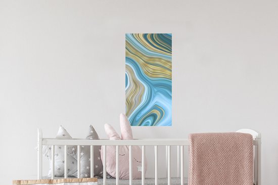 Stickers muraux - Film autocollant - Marbre - Vagues - Or - Motifs - 20x40 cm - Film adhésif - Stickers muraux Chambre d'enfant - Papier peint autocollant - Papier peint autocollant - Film autocollant