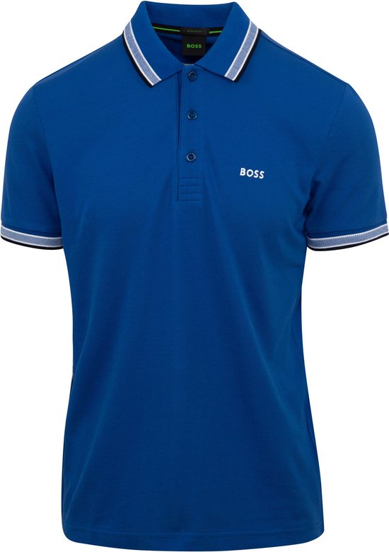 BOSS - Paddy Polo Blauw - Regular-fit - Heren Poloshirt Maat L
